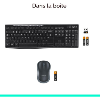 Logitech MK270 Ensemble de clavier et souris sans fil